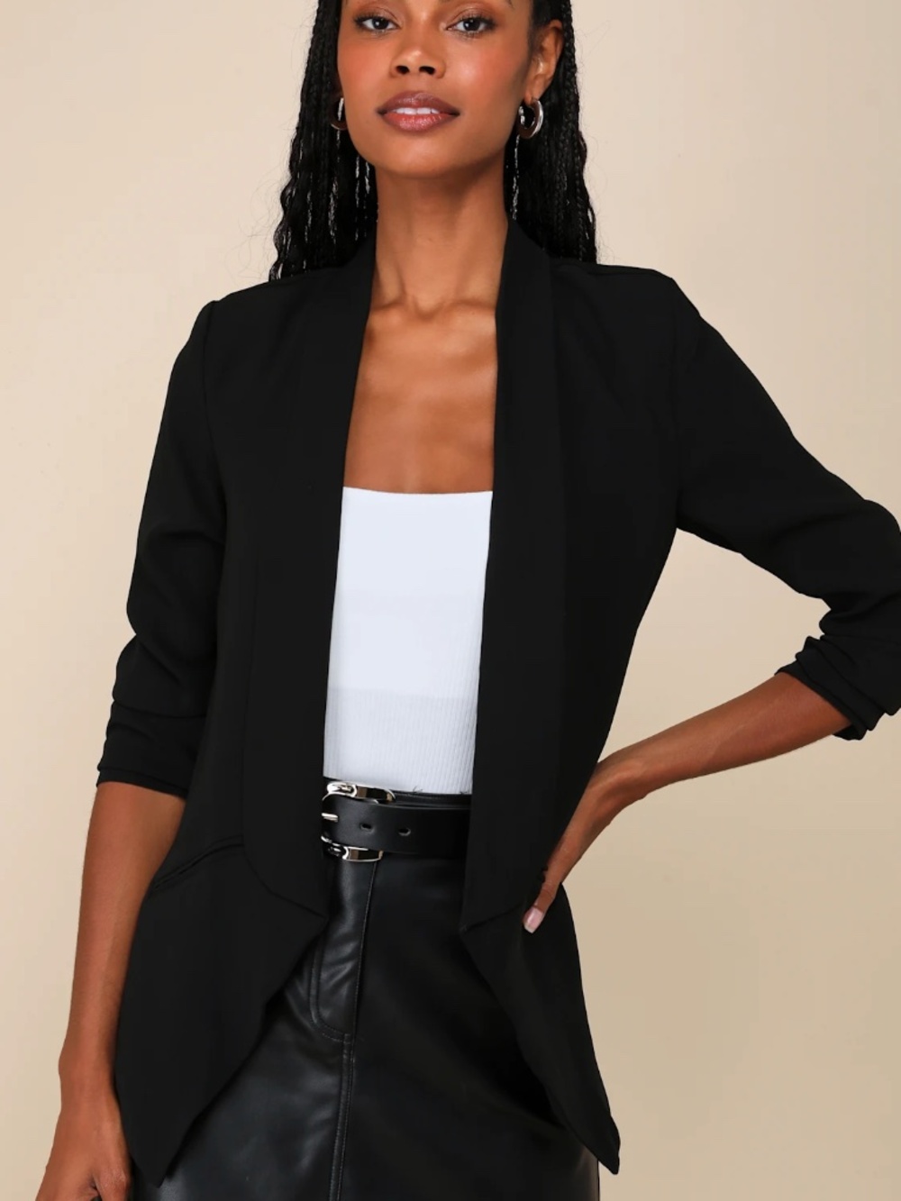 Lulus Miss Punctuality Black Lightweight Blazer